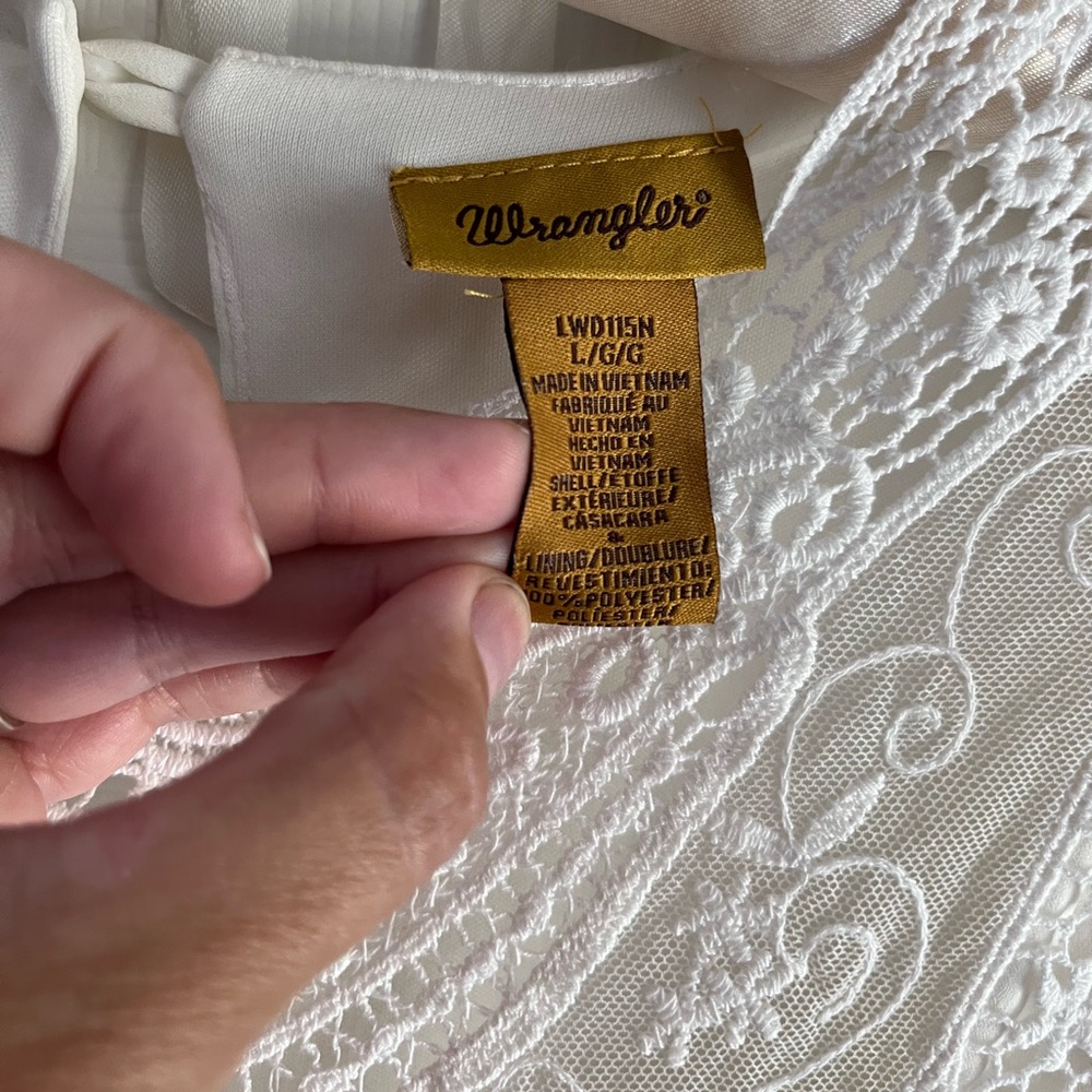 Wrangler NWOT‎ lace long sleeved dress women’s size large - Picture 11 of 14